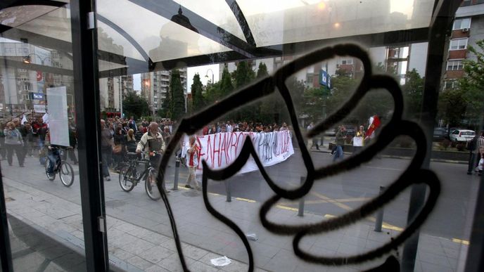 Protivládní protesty ve Skopje Protivládní protesty ve Skopje
