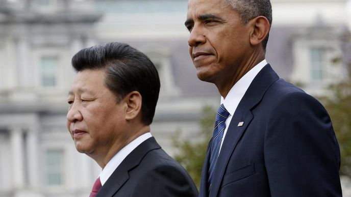 Čínský prezident Si Ťin-pching a jeho americký protějšek Barack Obama Čínský prezident Si Ťin-pching a jeho americký protějšek Barack Obama