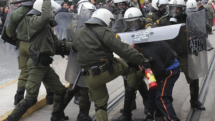 Demonstrace v Aténách Demonstrace v Aténách