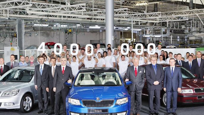 Škoda slaví čtyři miliony vyrobených octavií Škoda slaví čtyři miliony vyrobených octavií
