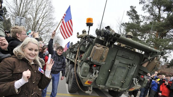 Americký konvoj ve Vyškově Americký konvoj ve Vyškově