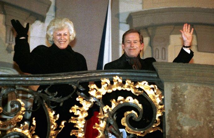 Václav Havel se svou první ženou Olgou Václav Havel se svou první ženou Olgou