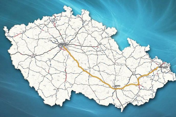 Mapa dálnice D1 Mapa dálnice D1