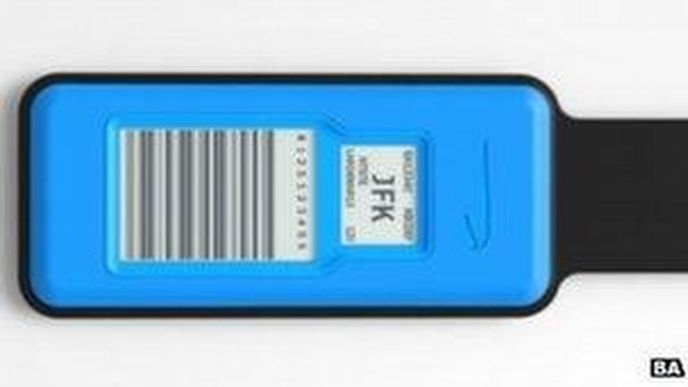 Visačka na kufr z elektronického papíru Visačka na kufr z elektronického papíru