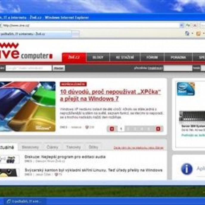Windows XP a Internet Explorer Windows XP a Internet Explorer