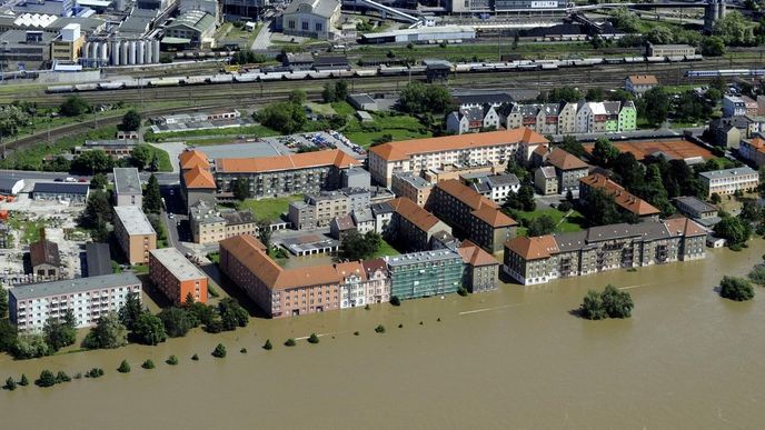 Zaplavený Střekov v Ústí nad Labem Zaplavený Střekov v Ústí nad Labem
