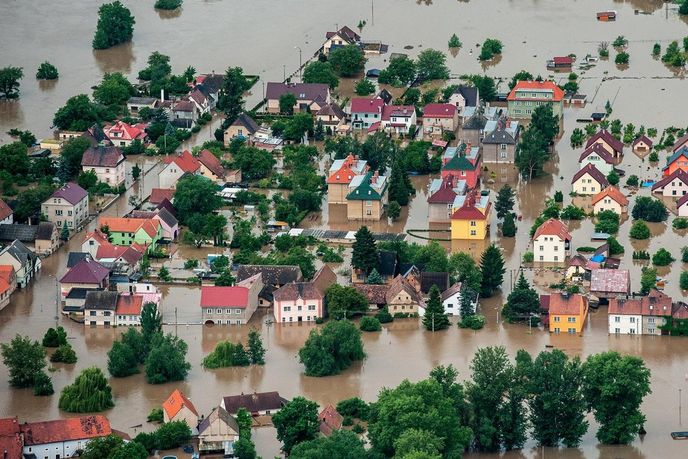 Zaplavené Křešice na Litoměřicku Zaplavené Křešice na Litoměřicku