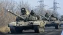 Tank na cestě k Doněcku Tank na cestě k Doněcku