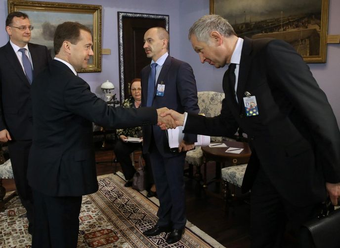 Premiér Nečas a ministr Kuba na státní návštěvě v Rusku Premiér Nečas a ministr Kuba na státní návštěvě v Rusku