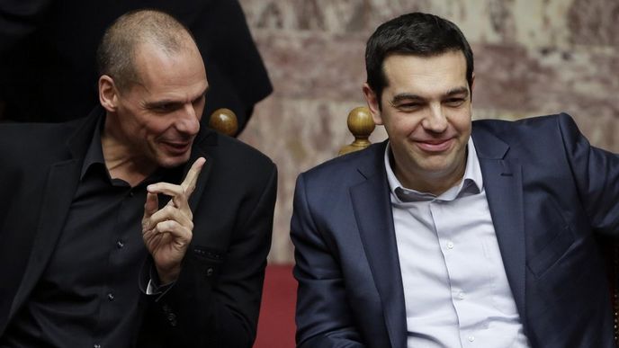 Řecký ministr financí Janis Varufakis a premiér Alexis Tsipras Řecký ministr financí Janis Varufakis a premiér Alexis Tsipras