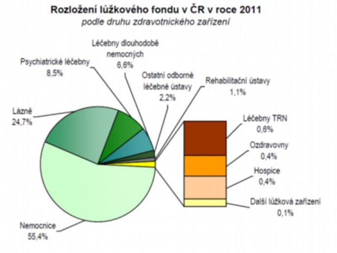 Rozložení lůžkového fondu v České republice Rozložení lůžkového fondu v České republice