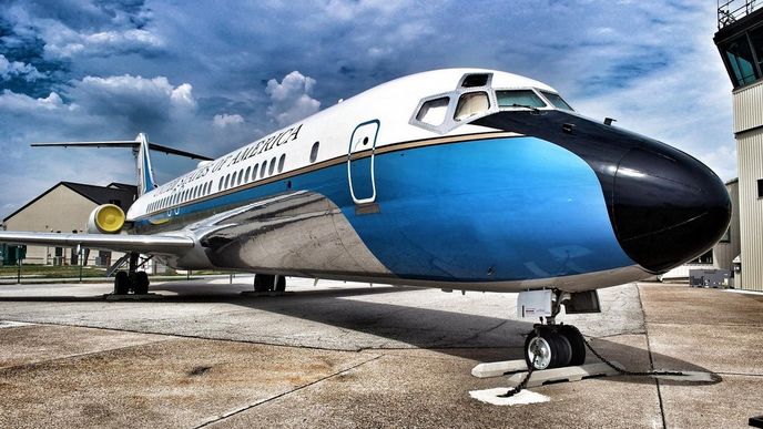 DC9 z prezidentské letky, stejná jako dražený letoun DC9 z prezidentské letky, stejná jako dražený letoun