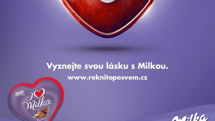 Valentýnská kampaň Milky Valentýnská kampaň Milky