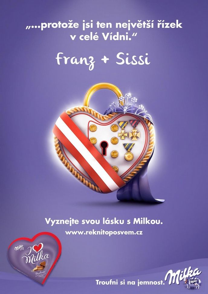 Valentýnská kampaň Milky Valentýnská kampaň Milky