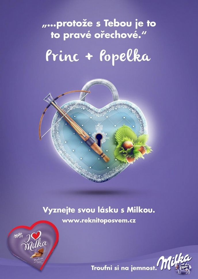 Valentýnská kampaň Milky Valentýnská kampaň Milky