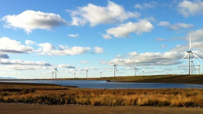 Skotská větrná farma Whitelee Skotská větrná farma Whitelee