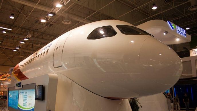 Model čínského letounu C919 Model čínského letounu C919