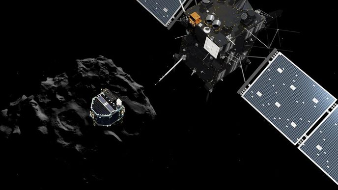Průzkumný vesmírný modul Philae se vydal na povrch komety Průzkumný vesmírný modul Philae se vydal na povrch komety
