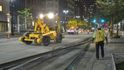 Stavba tramvajové tratě v americkém Detroitu Stavba tramvajové tratě v americkém Detroitu