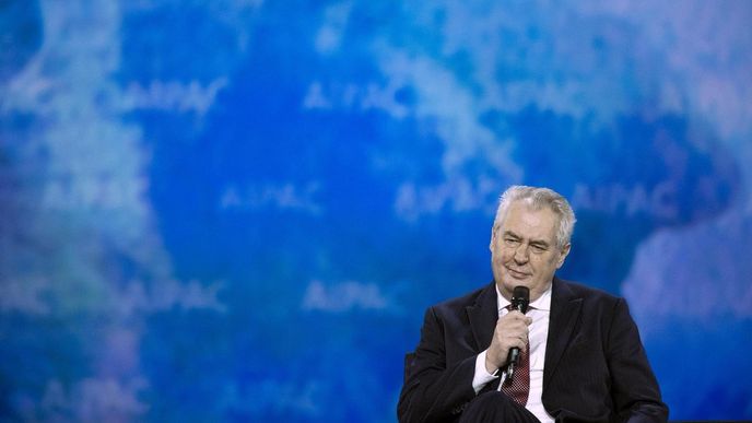 Prezident Miloš Zeman na konferenci AIPAC Prezident Miloš Zeman na konferenci AIPAC