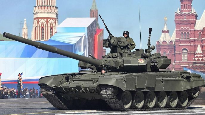 Ruský tank T-90, který vyrábí zbrojovka Uralvagonzavod Ruský tank T-90, který vyrábí zbrojovka Uralvagonzavod