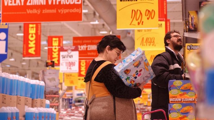 Výprodej v supermarketu Výprodej v supermarketu