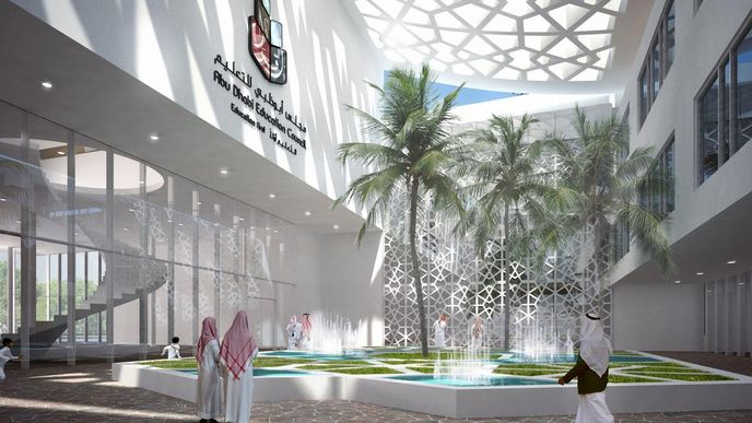 Vizualizace školy v Abú Dhabi Vizualizace školy v Abú Dhabi