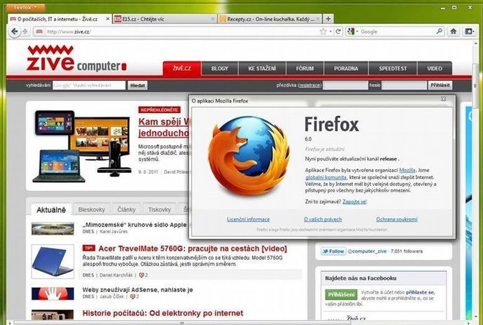Náhled nového Firefoxu Náhled nového Firefoxu