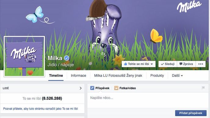 Milčin profil na Facebooku Milčin profil na Facebooku