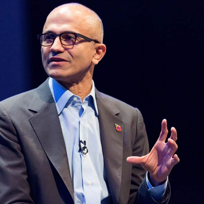 Šéf Microsoftu Satya Nadella. Šéf Microsoftu Satya Nadella.
