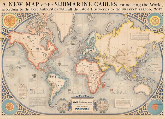 retromapa podmořských inernetových kabelů retromapa podmořských inernetových kabelů