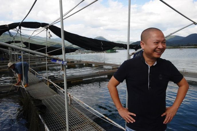 Le Anh Duc na své farmě v oblasti města Da Lat Le Anh Duc na své farmě v oblasti města Da Lat