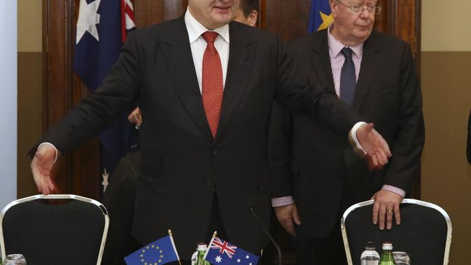 ukrajinský prezident Petro Porošenko při návštěve Austrálie ukrajinský prezident Petro Porošenko při návštěve Austrálie