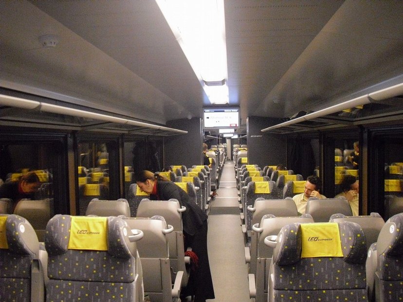Interiér soupravy Leo Express (foto: Jan Šindelář)