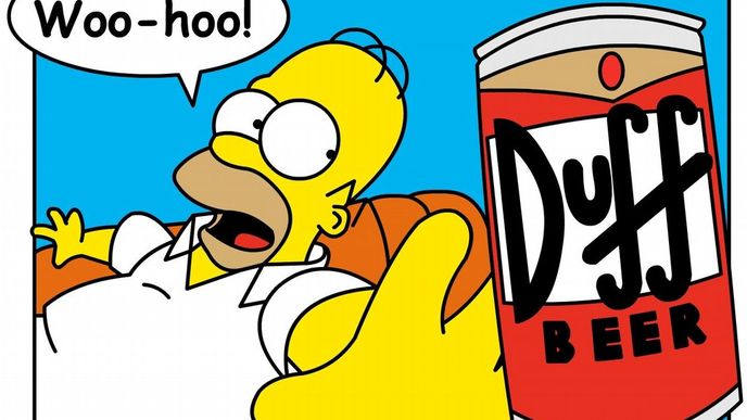 Homer Simpson a jeho zamilované pivo Duff Homer Simpson a jeho zamilované pivo Duff