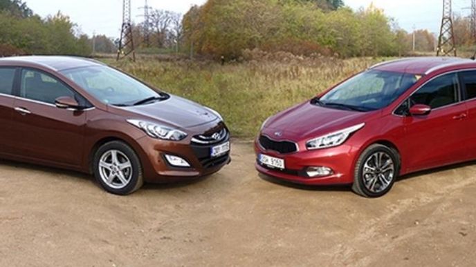 Hyundai i30 a Kia cee´d. Hyundai i30 a Kia cee´d.