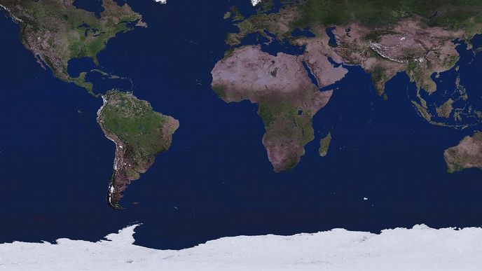 Země, složený satelitní snímek NASA Země, složený satelitní snímek NASA