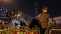 Demonstrace v Hongkongu (foto ze 14. října 2014) Demonstrace v Hongkongu (foto ze 14. října 2014)