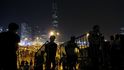 Demonstrace v Hongkongu (foto ze 14. října 2014) Demonstrace v Hongkongu (foto ze 14. října 2014)