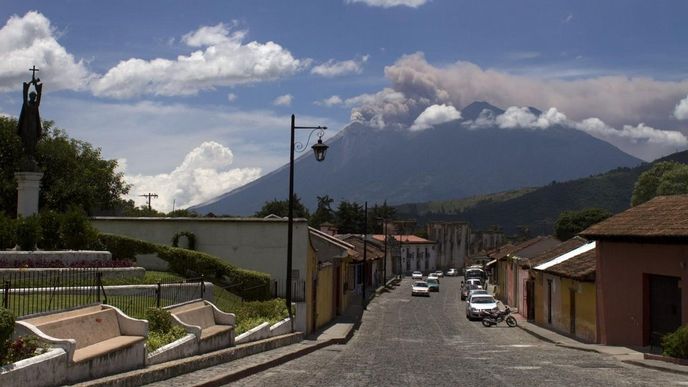 sopka Fuego, Guatemala sopka Fuego, Guatemala