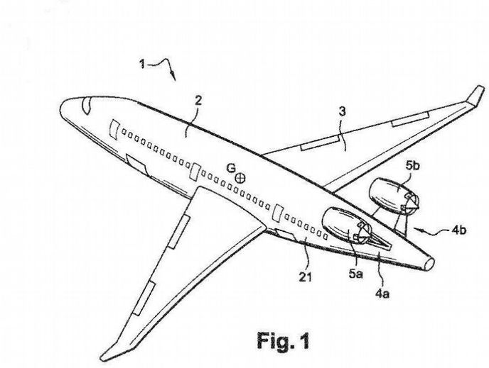 Airbus si zažádal o patent na natáčecí motory Airbus si zažádal o patent na natáčecí motory