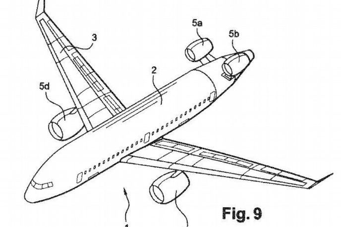 Airbus si zažádal o patent na natáčecí motory Airbus si zažádal o patent na natáčecí motory