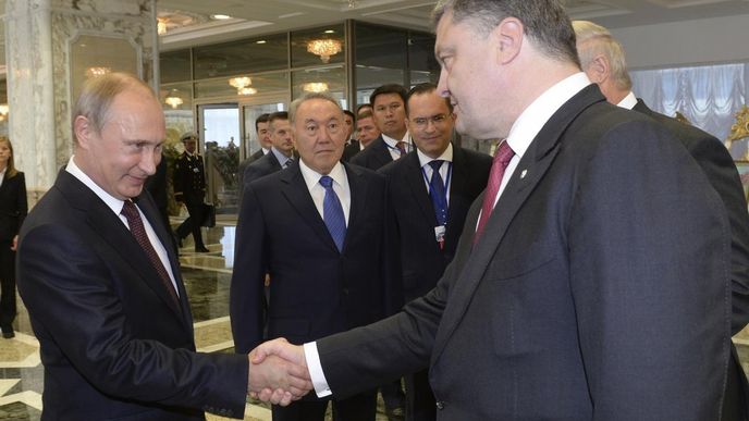 Vladimir Putin a Petro Porošenko Vladimir Putin a Petro Porošenko