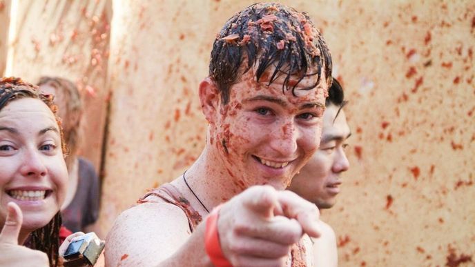 Tomatina ve španělském Buňolu Tomatina ve španělském Buňolu