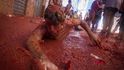 Tomatina ve španělském Buňolu Tomatina ve španělském Buňolu