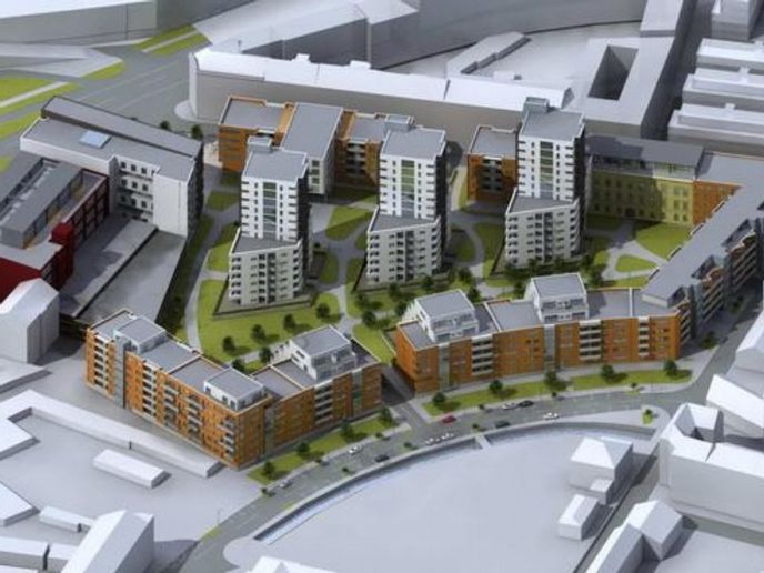 Vizualizace projektu, který má vzniknout místo areálu brněnské Vlněny Vizualizace projektu, který má vzniknout místo areálu brněnské Vlněny