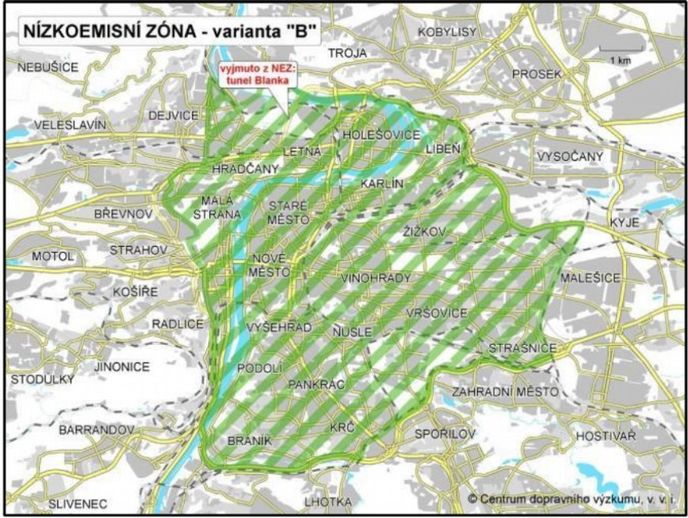 Schválená varianta nízkoemisních zón v Praze Schválená varianta nízkoemisních zón v Praze