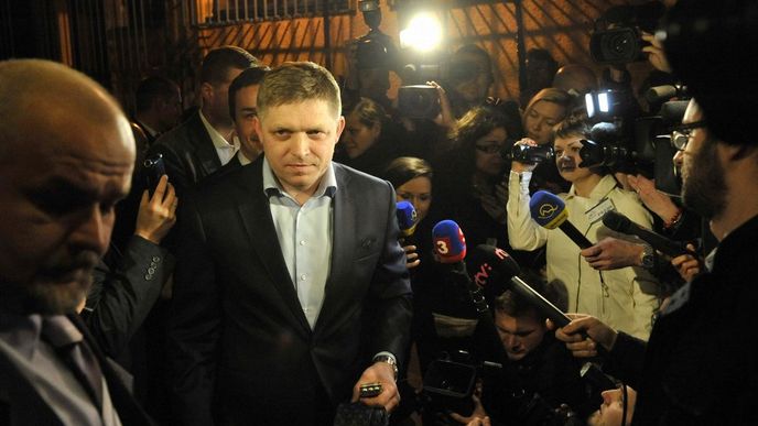 Robert Fico uznal svou porážku ještě před půlnocí Robert Fico uznal svou porážku ještě před půlnocí
