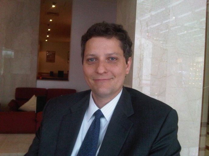 O nic se nestarejte a nechte pracovat IBM. Botond Kiss při rozhovoru v hotelu Hilton. O nic se nestarejte a nechte pracovat IBM. Botond Kiss při rozhovoru v hotelu Hilton.