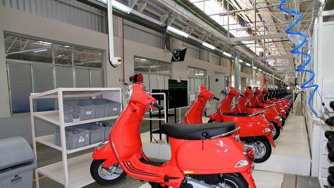 Vespa, Foto z indické výrobny Baramati Vespa, Foto z indické výrobny Baramati